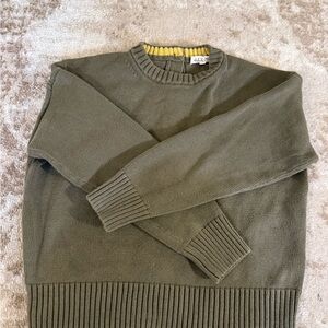 Alex Mill Button Back Sweater Small Olive